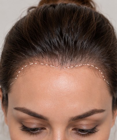 Ligne féminine : contour arrondi, transition douce